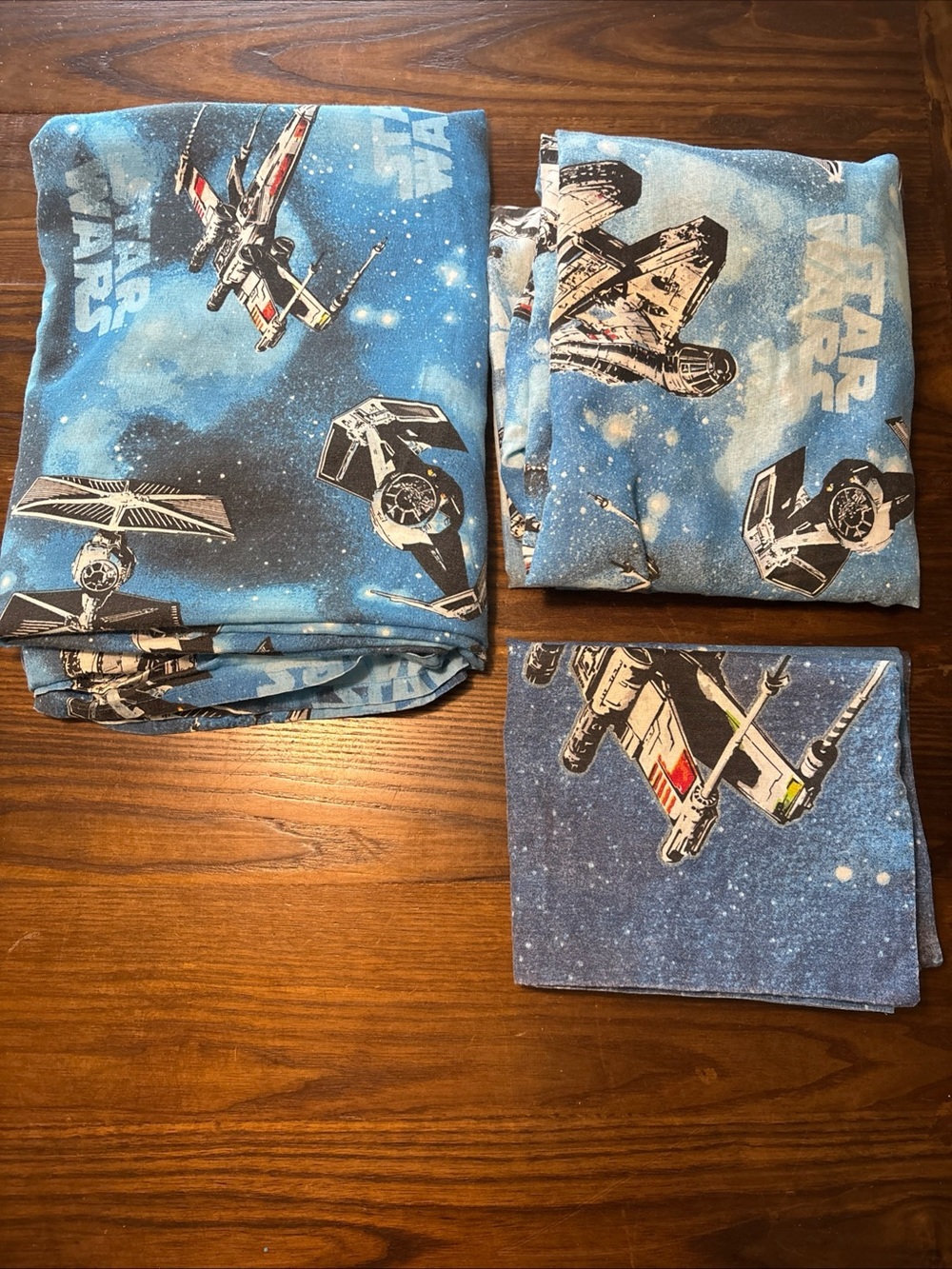 🚀 Star Wars Twin Bedding Set 3 Pc Millennium Falcon X-Wing Sheet Set VGC